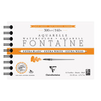 Bloc acuarelă CLAIREFONTAINE Fontaine HP extra alb 300 g/m² 12 x 18 cm - 12 file