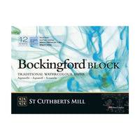 Bloc acuarelă St Cuthberts Mill Bockingford CP alb 300 g/m² 12 file – 31 – 41 cm