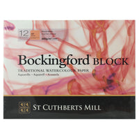 Bloc acuarelă St Cuthberts Mill Bockingford HP alb 300 g/m² 12 file – 31 – 41 cm