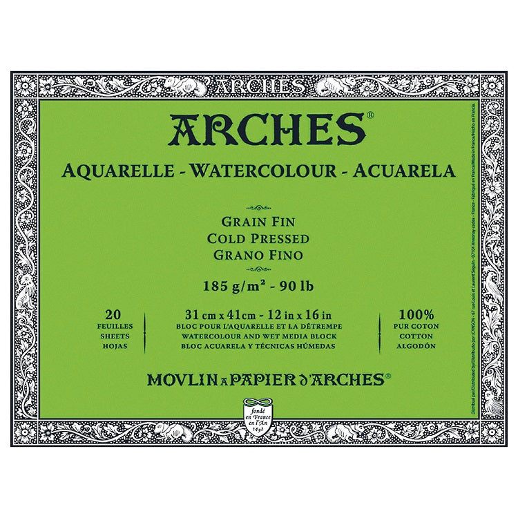 bloc arches aquarelle watercolour cold pressed ro cns1795cp