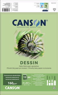 Bloc de desen CANSON Dessin A4 160 g - 15 file