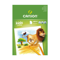 Bloc de desen CANSON Kids 90 g/m² – 30 file, formate A5 – A4