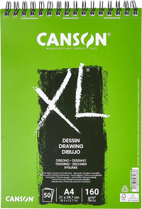 Bloc de desen Canson XL Dessin A4 160 g/m² 50 file legătură cu spiră