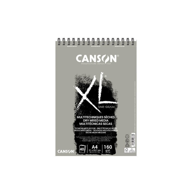 Bloc de desen CANSON XL Touch gri 160 g/m² A4 – A3 - 40 file
