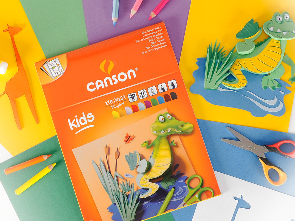Bloc de desen colorat CANSON Kids 185 g/m² - 10 file, 24 x 32 cm