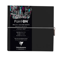 Bloc de hârtie CLAIREFONTAINE Paint'On 250 g/m² 19 x 19 cm - 32 file – Negru