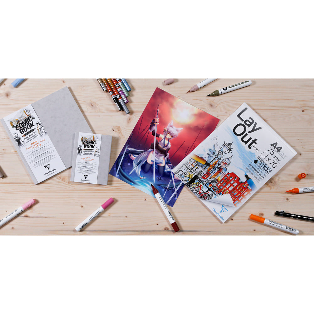 Bloc desen benzi desenate Clairefontaine 220 g 32file lipit