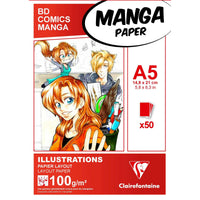 Bloc desen Manga Layout Clairefontaine 100 g/m² A5 – A3 - 50 file