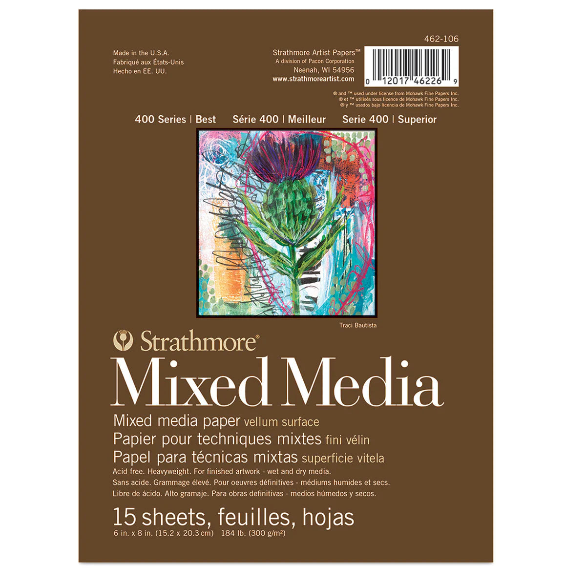 Bloc desen mixed media Strathmore 400 300 g/m² 15 x 20 cm - 15 file