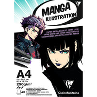 Bloc hârtie CLAIREFONTAINE Manga Illustration 250 g/m² A5 – A3 - 20 file