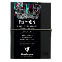 Bloc hârtie CLAIREFONTAINE Paint'On negru 250 g/m² - 32 file (A5 – 14 x 14 cm)