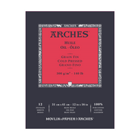 Bloc hârtie pictură în ulei ARCHES Huile CP 300 g/m² 23 × 31 cm – 12 file