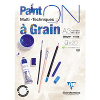 Bloc mixed media CLAIREFONTAINE Paint'On a grain 250 g – 20 file