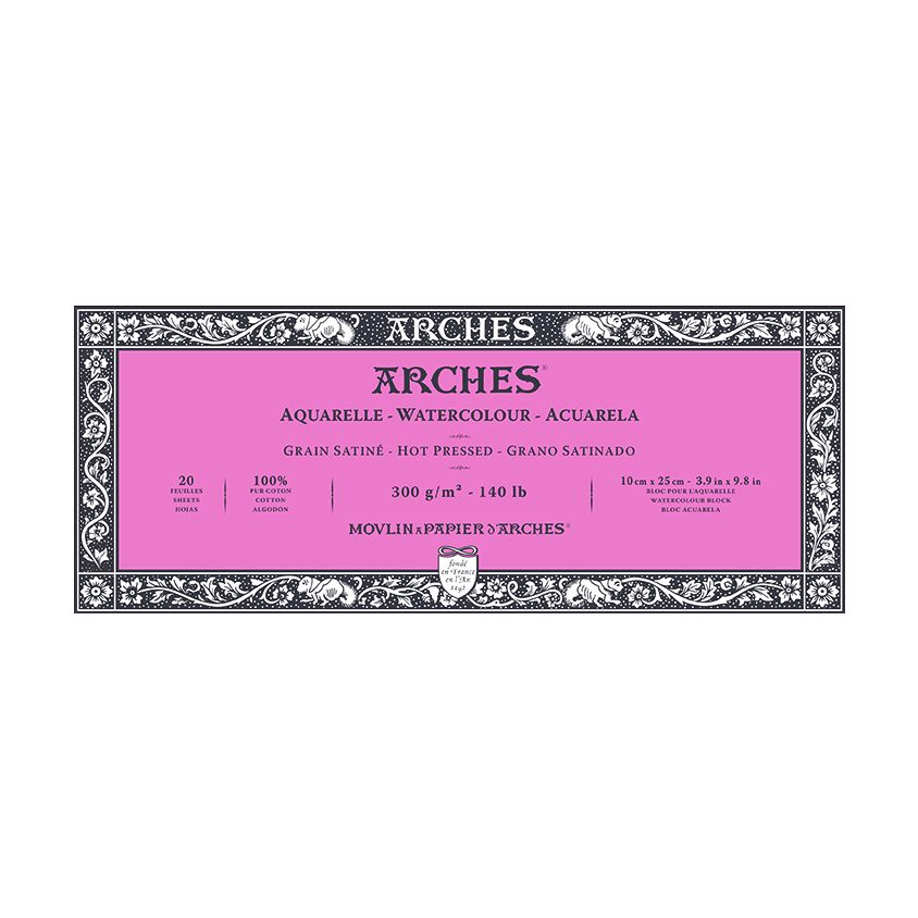 Bloc pentru acuarelă ARCHES CP alb natural 300 g/m² – 20 file