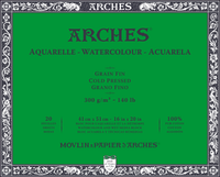 Bloc pentru acuarelă ARCHES CP alb natural 300 g/m² – 20 file