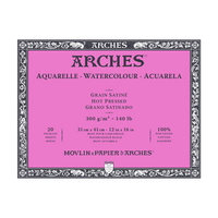 Bloc pentru acuarelă ARCHES HP alb natural 300 g/m² – 20 file