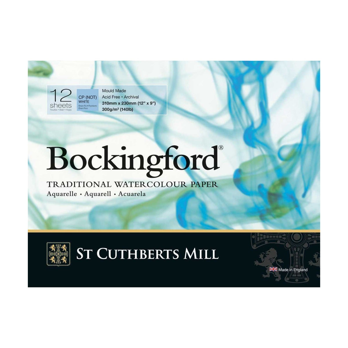 Bloc pentru acuarelă CANSON St Cuthberts Bockingford CP alb 300 g/m² - 12 file