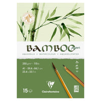 Bloc pentru acuarelă din bambus CLAIREFONTAINE CP 250 g/m² A1 - 15 file