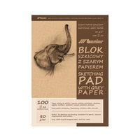 bloc pentru schite 50 100 coli de culoare gri maro ro len908sg