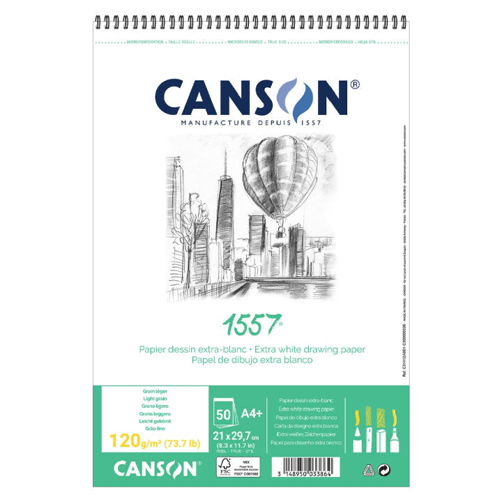 Bloc pentru schițe CANSON 1557 - 120 g, 50 file