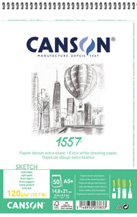Bloc pentru schițe CANSON 1557 - 120 g, 50 file