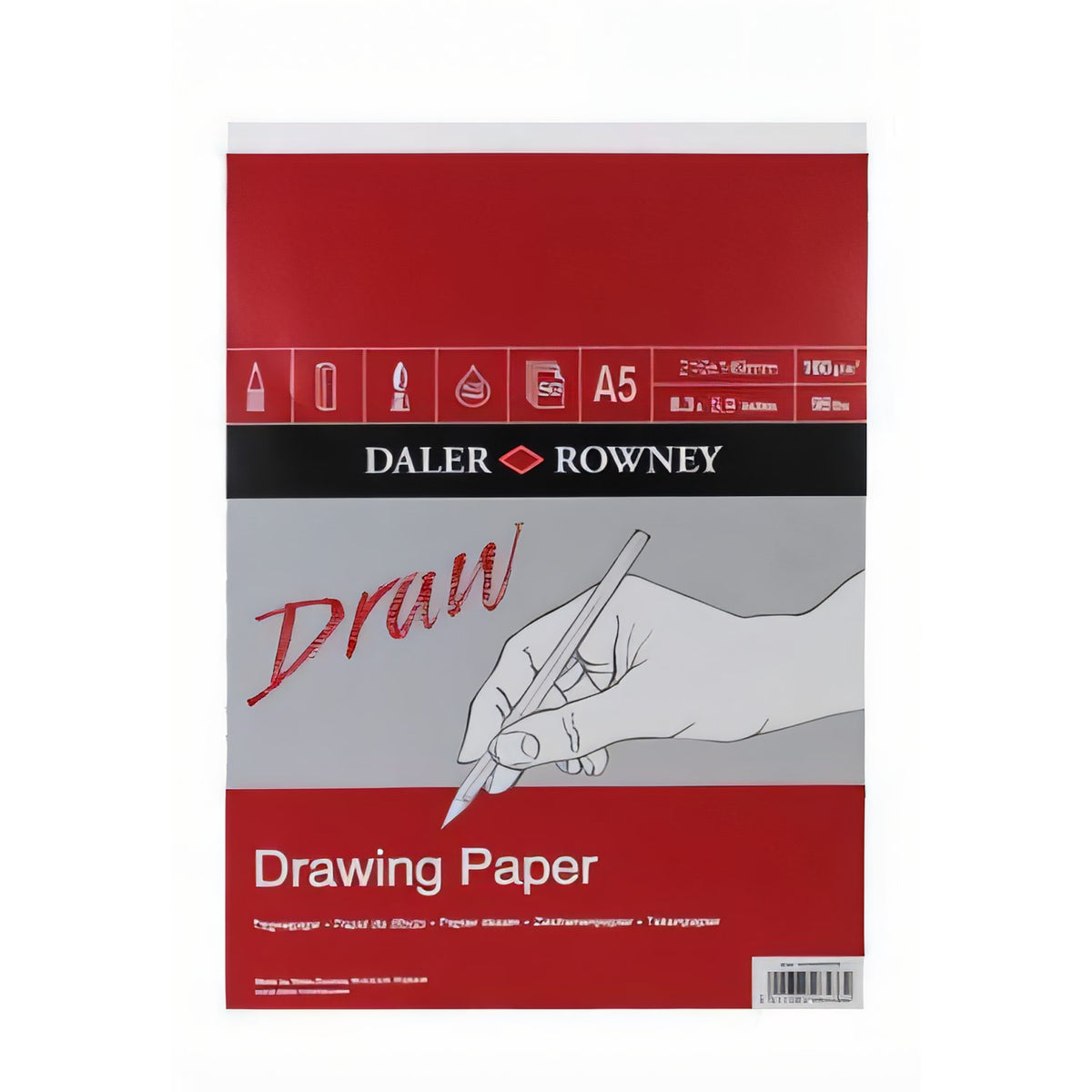 Bloc pentru schițe Daler-Rowney Medium Grain 160 g/m² 50 file A5 lipit