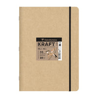 Blok hârtie kraft CLAIREFONTAINE 115 g/m² – A5 – A4, 20 file