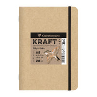 Blok hârtie kraft CLAIREFONTAINE 115 g/m² – A5 – A4, 20 file