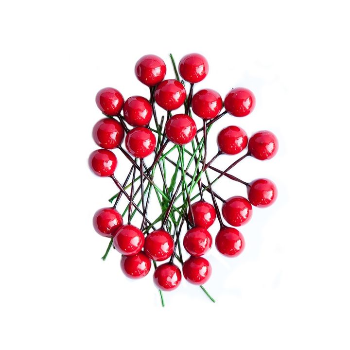bobițe decorative de ilex 24 bucați diverse nuanțe