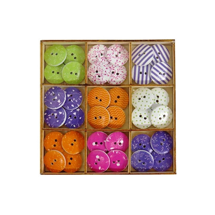Butoane din lemn Craft Sensations 36 buc - Set 1