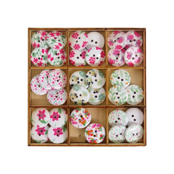 Butoane din lemn Craft Sensations 36 buc - Set 4