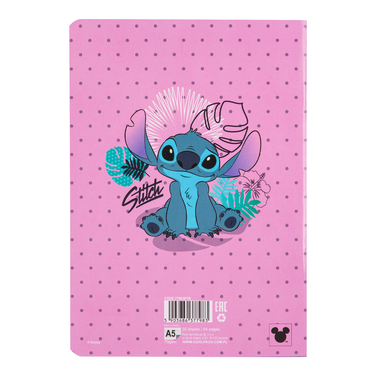 Caiet de notițe Colorino Stitch 3, A5, 32 file, dictando