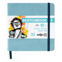 Caiet de schițe DARWI Soft Blue 14 x 14 cm 140 g 80 file