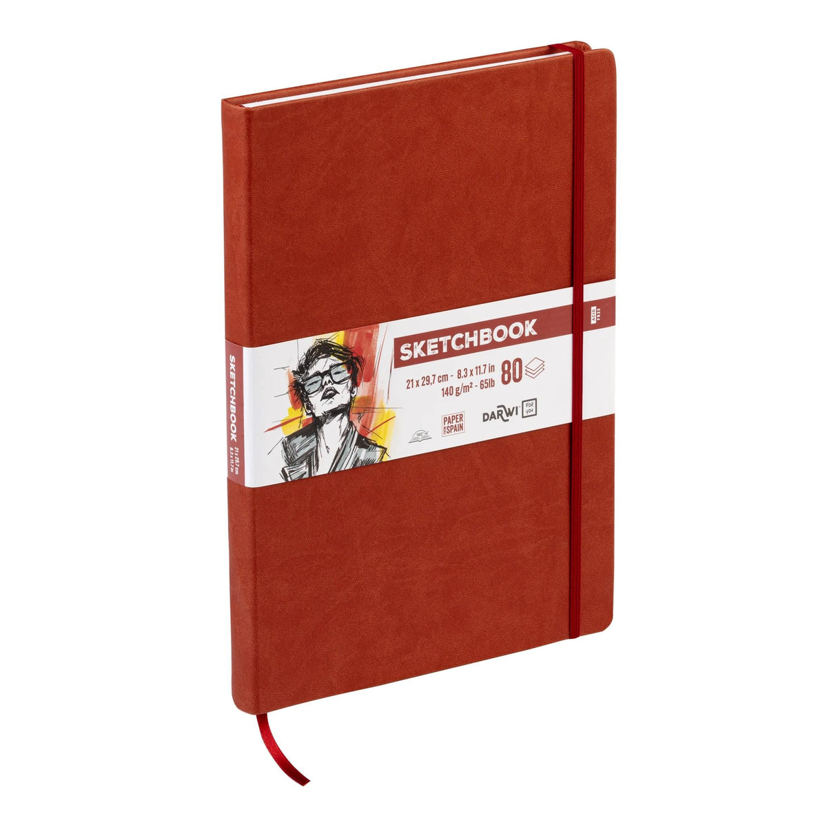 Caiet de schițe DARWI Terracotta A4 140 g 80F