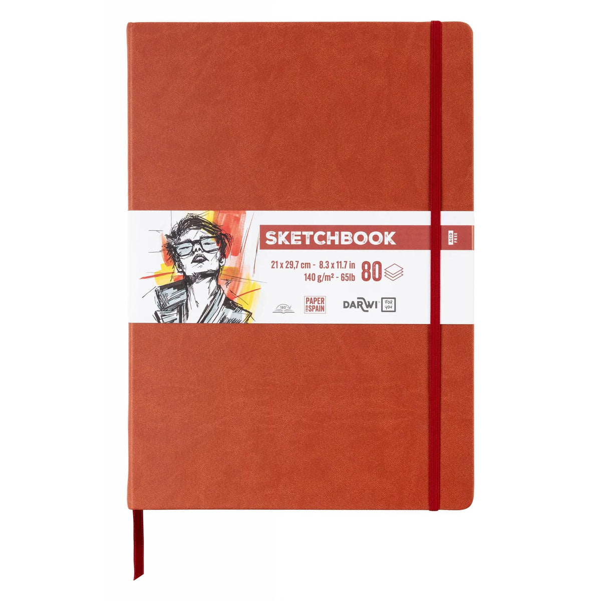 Caiet de schițe DARWI Terracotta A4 140 g 80F
