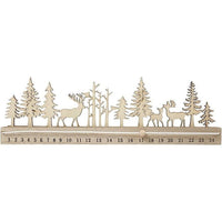 calendar de advent din lemn numaratoare inversa 40 cm