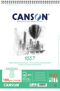 Bloc pentru schițe CANSON 1557 180 g/m² A3 30 file granulație fină