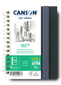 Caiet de schițe Canson Art Book 1557 cu copertă cartonată – A5, 120 g, 50 file