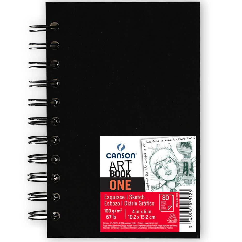 Canson Art Book One schițier 100 g/m², 80 file, 10,2 x 15,2 cm cu spirală
