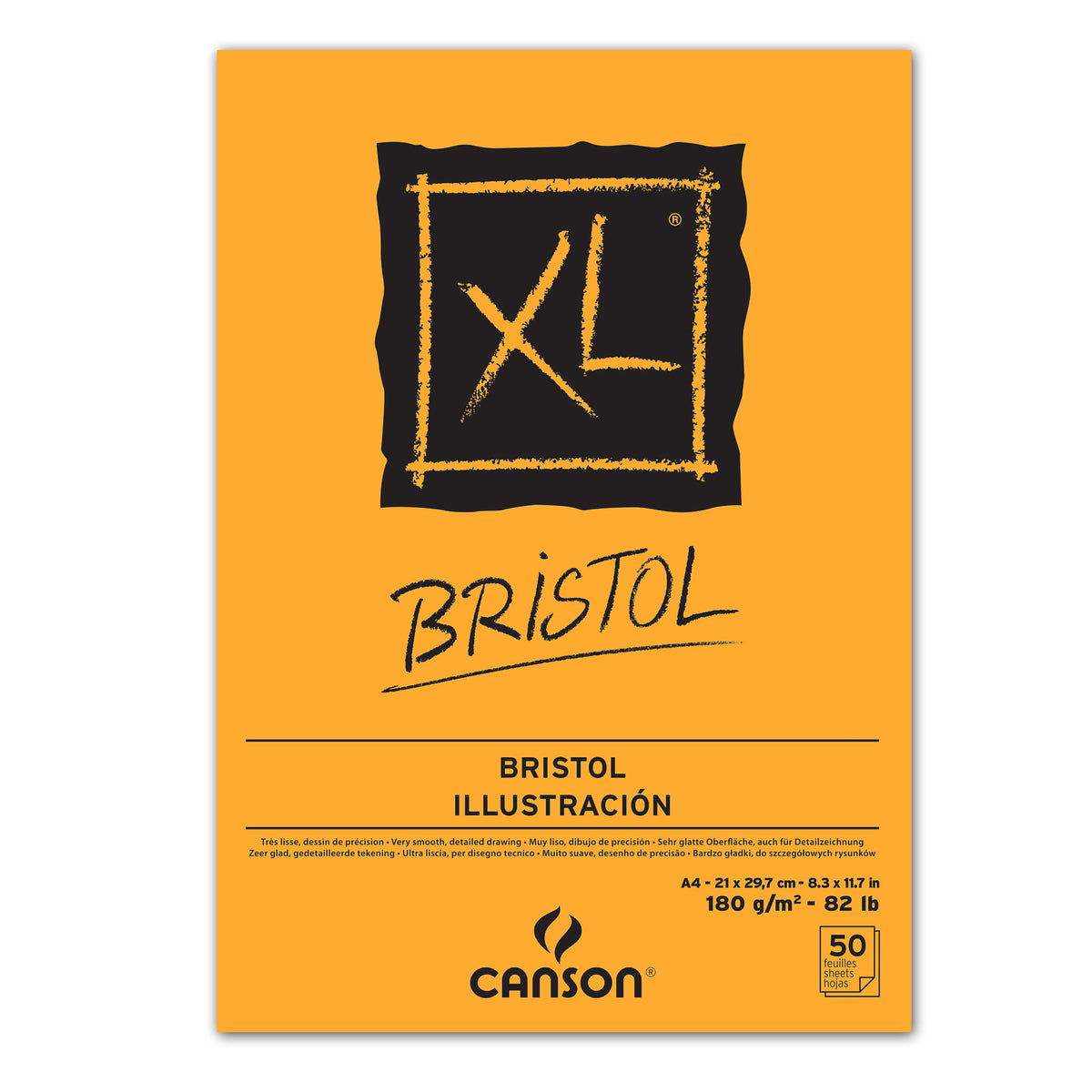 Bloc de desen CANSON Bristol 180 g/m² A4 lipit - 50 file