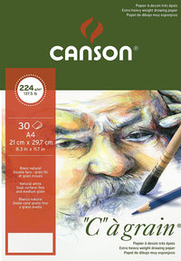 Bloc de schițe Canson C a grain 224 g/m² 30L A4 granulație fină lipit