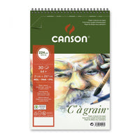 Bloc de desen CANSON C a grain 224 g/m² A4, 30 file, granulație fină, cu spirale