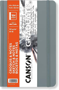 Canson Graduate Art Book schițier cu copertă dură 90 g/m² 184 file 14 x 21,6 cm Light Grey