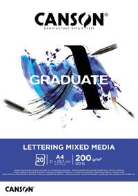 Bloc Canson Graduate Lettering Mix Media 200 g/m² - 20 file, A4