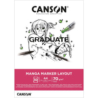 Bloc desen Canson Graduate Manga 200 g/m² - 30 file, A4, lipit