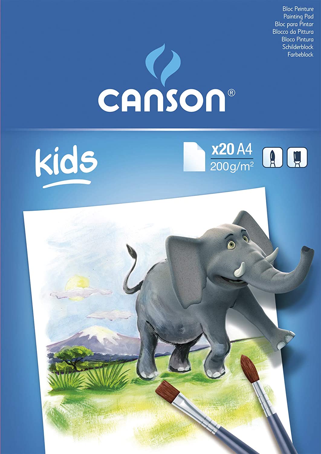 Bloc de desen CANSON Kids 200 g/m² 20 file A4 lipit