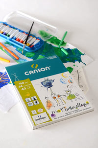 Bloc de desen pentru copii CANSON Kids 160 g/m² A4 lipit - 40 file