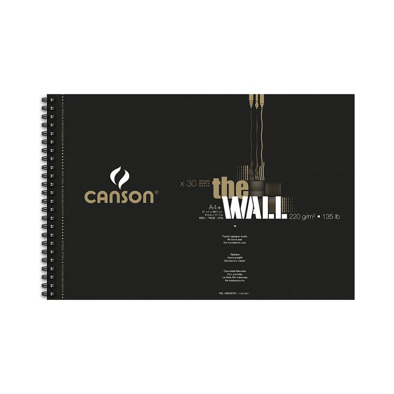 Bloc de schițe Canson The Wall 220 g 30F A4+ cu spirală
