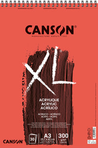 Bloc acrilic Canson XL 300 g 30 file A3 spiralat