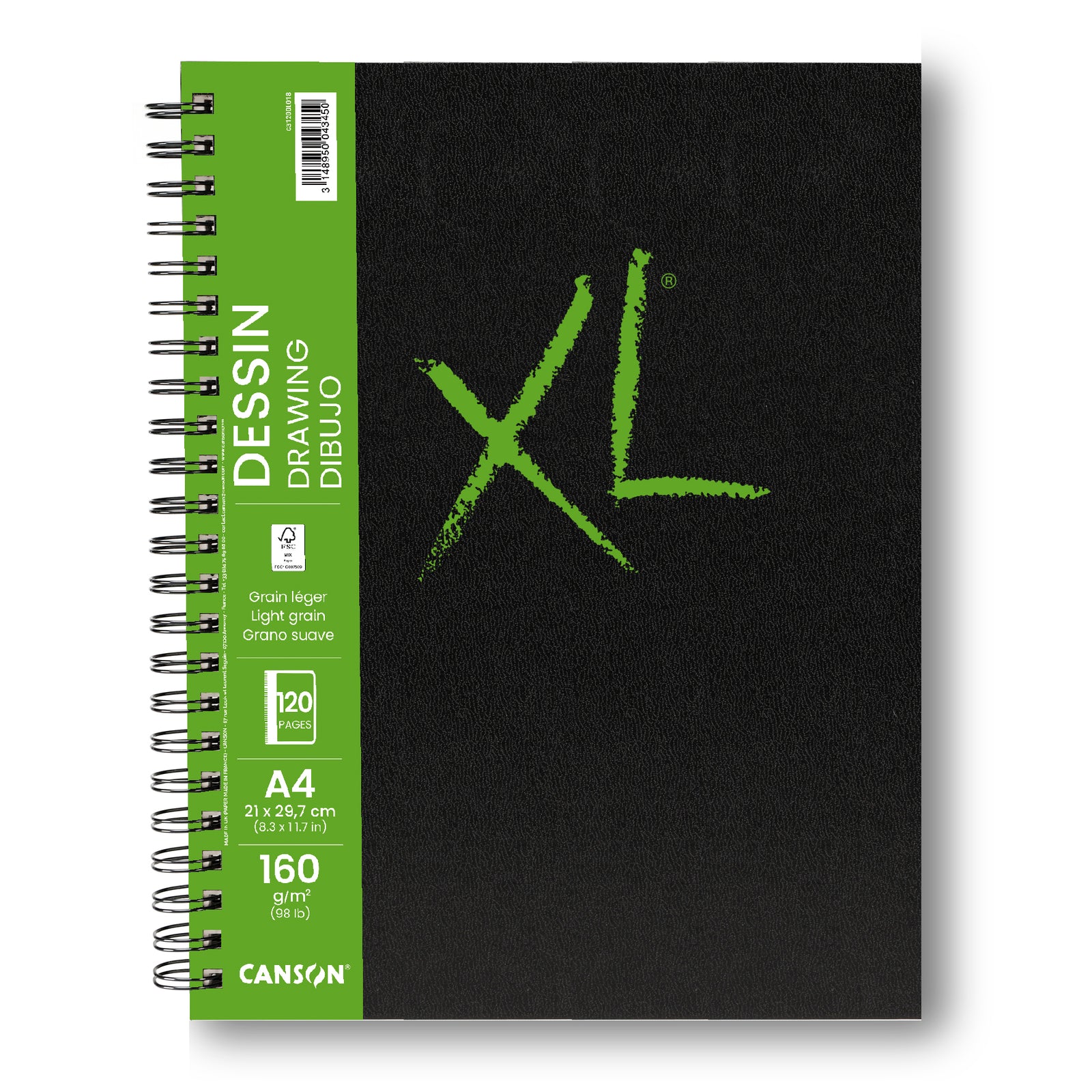 Bloc de desen Canson XL Drawing 160 g/m² 120 file A4